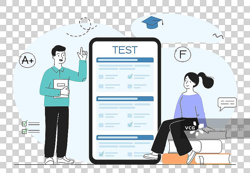 男女在线测试的参与者图片素材