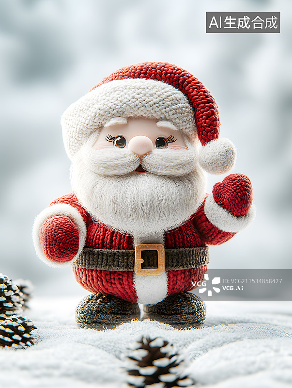 【AI数字艺术】AIGC：雪地里的圣诞老人图片素材
