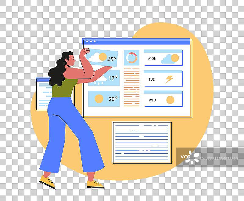 气象地球物理学科学女性在观察图片素材