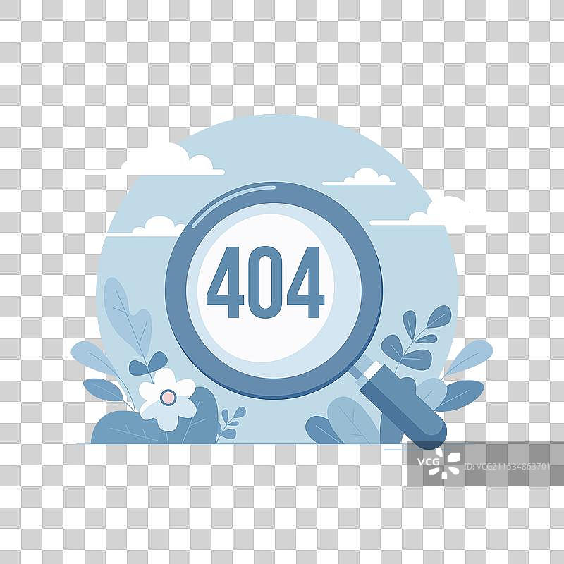 404错误与放大镜 - 页面未找到图片素材