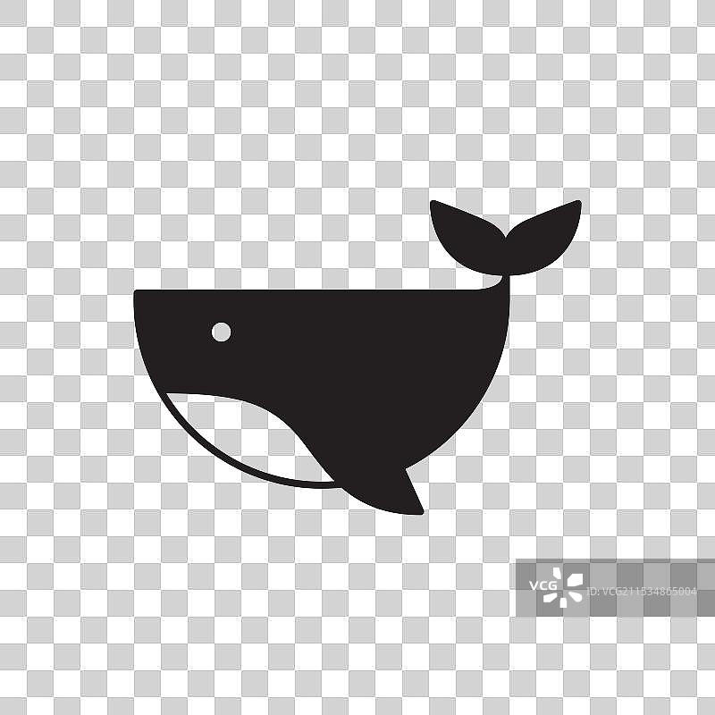 鲸鱼几何简单logo设计图片素材