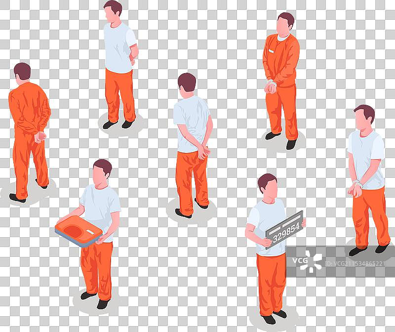 监狱囚犯角色集图片素材
