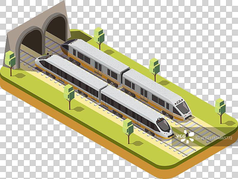 火车铁路等距构图图片素材