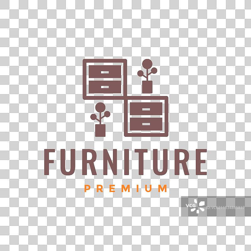 现代室内抽屉柜家具图片素材