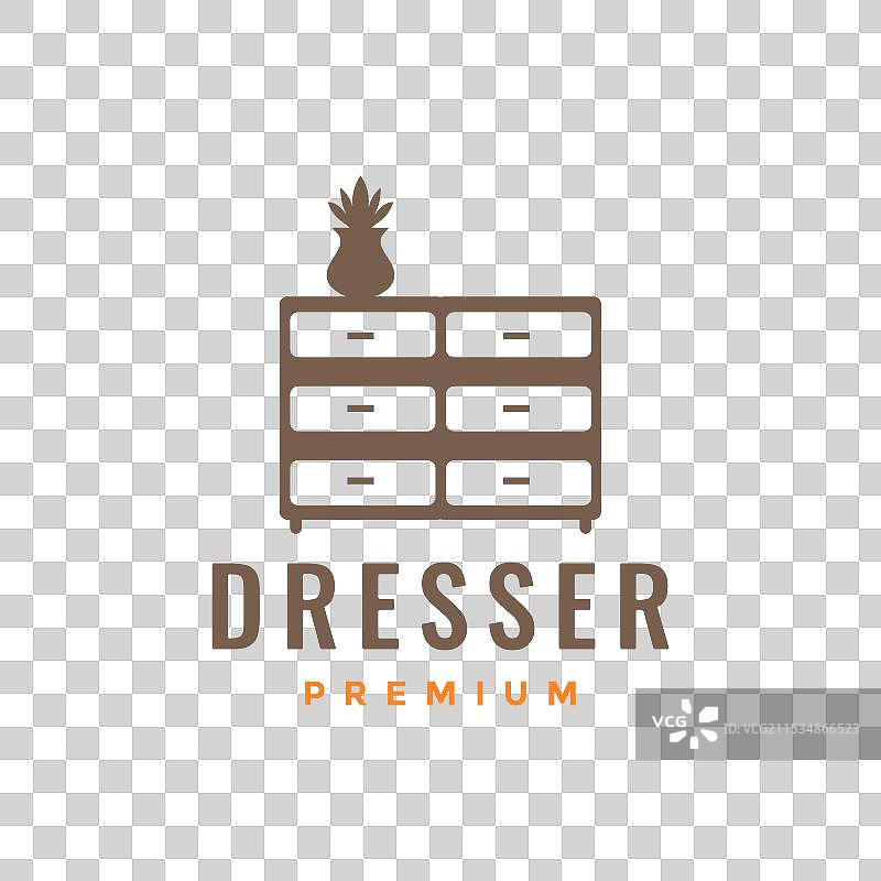 带花瓶的装饰性植物花卉梳妆台图片素材