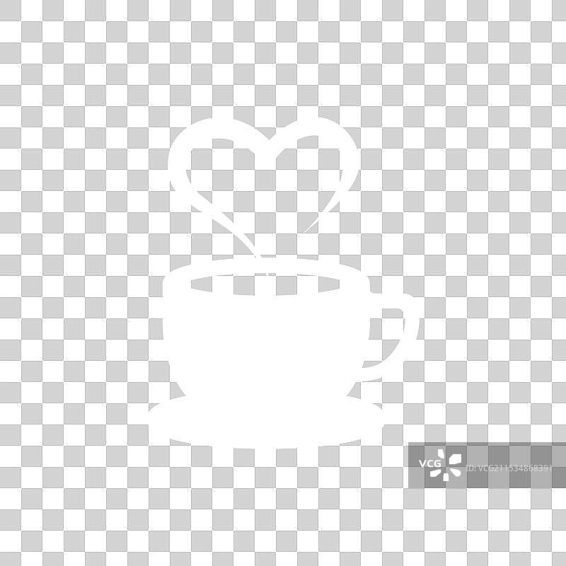 咖啡杯咖啡爱好者经典标志设计图片素材