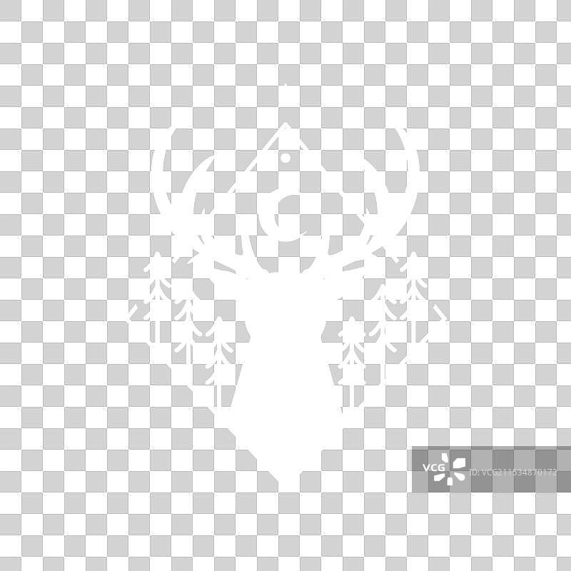 鹿林夜间标志设计图片素材