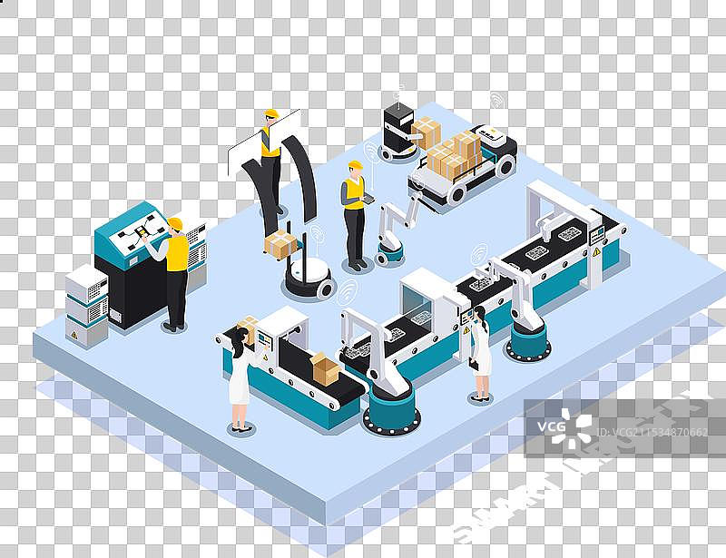 等距智能工业彩色构图图片素材