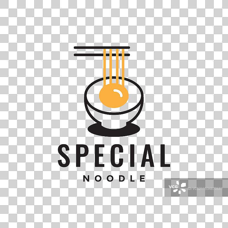 特殊面条碗，鸡蛋味，线条风格，简单图片素材