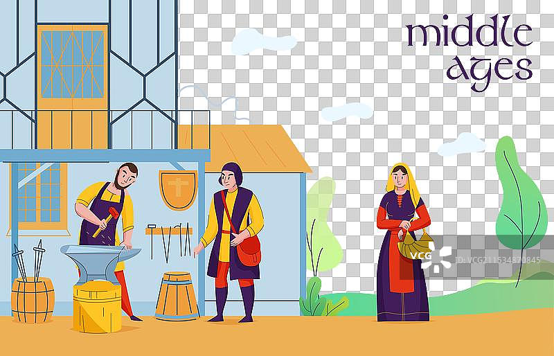 中世纪平民图片素材