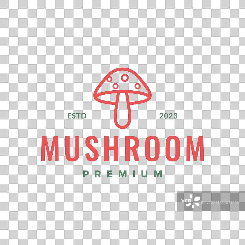 蘑菇喇叭蔬菜简约简单线条图片素材