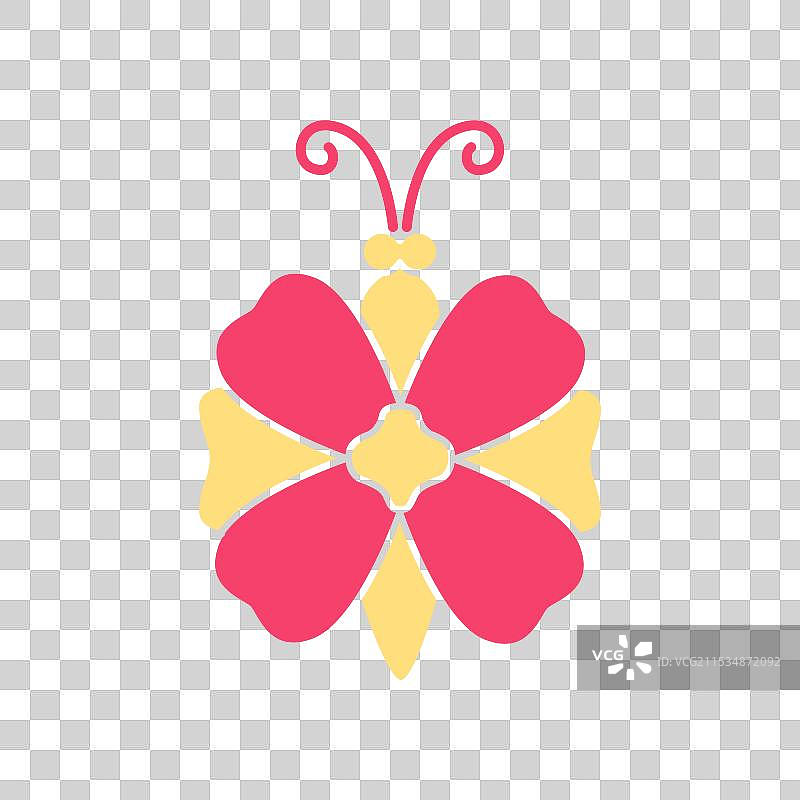 美丽的蝴蝶花朵色彩斑斓的翅膀现代风格图片素材