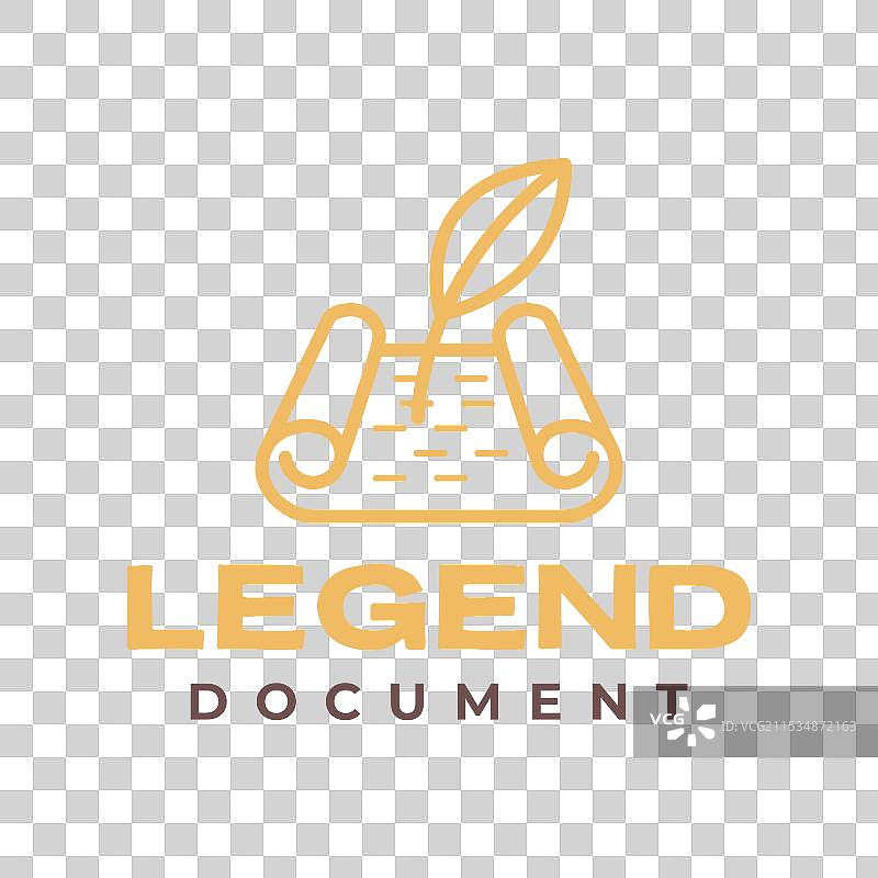 传奇文档线条嘻哈风格简单标志设计图片素材