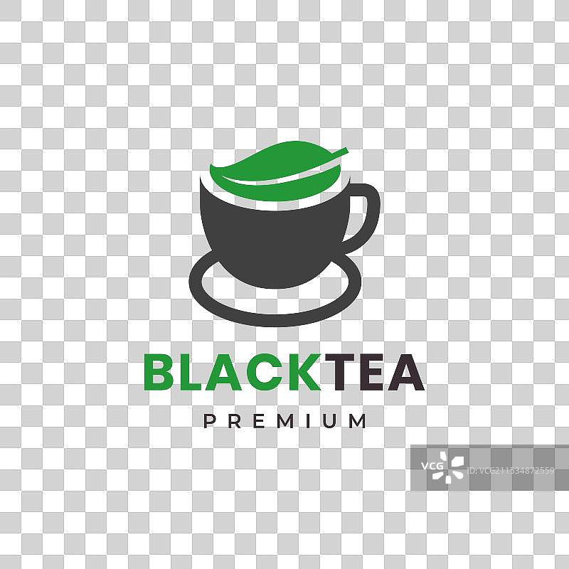 黑茶饮品杯子logo设计图片素材