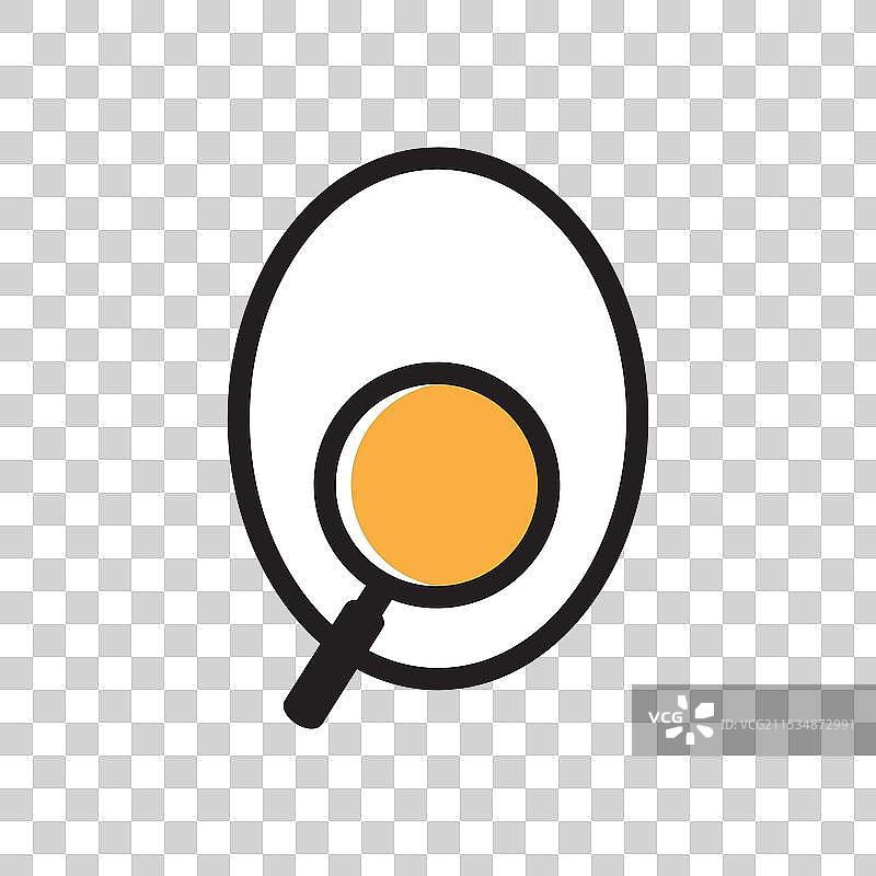 美味煮蛋线条logo设计图片素材