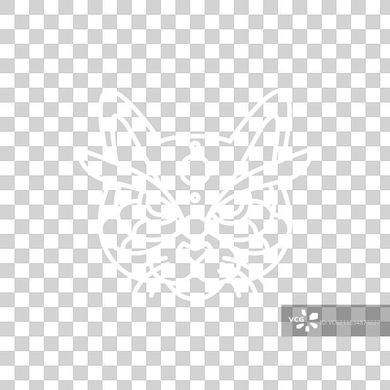 酷炫的野猫头部线条logo设计图片素材