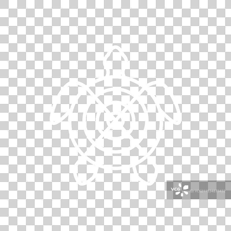 美丽的海龟线条极简标志设计图片素材