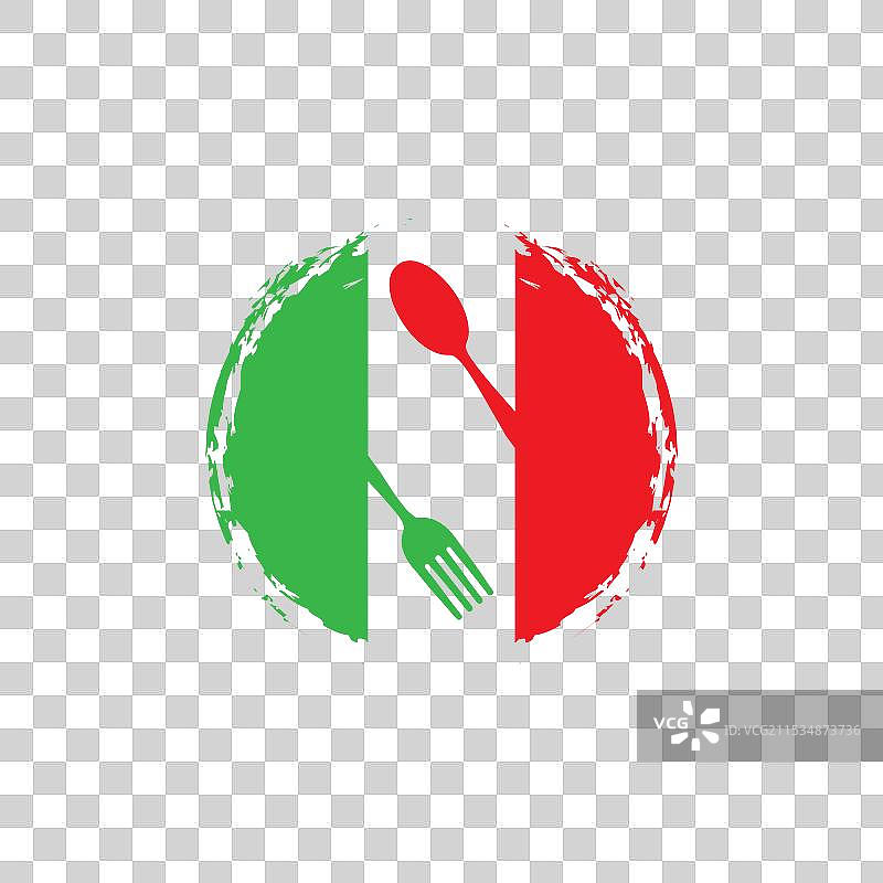 意大利餐饮业务餐厅多彩标志图片素材