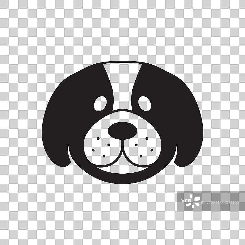 可爱的狗头卡通吉祥物logo设计图片素材