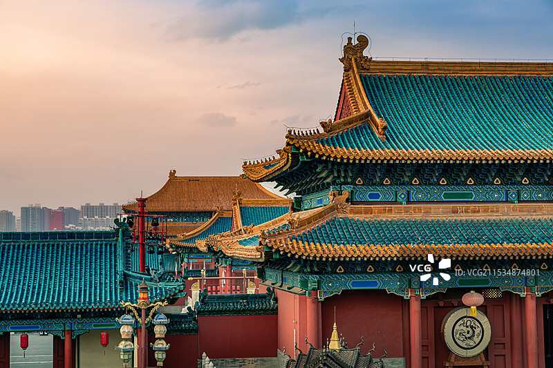 大同代王府夕照图片素材