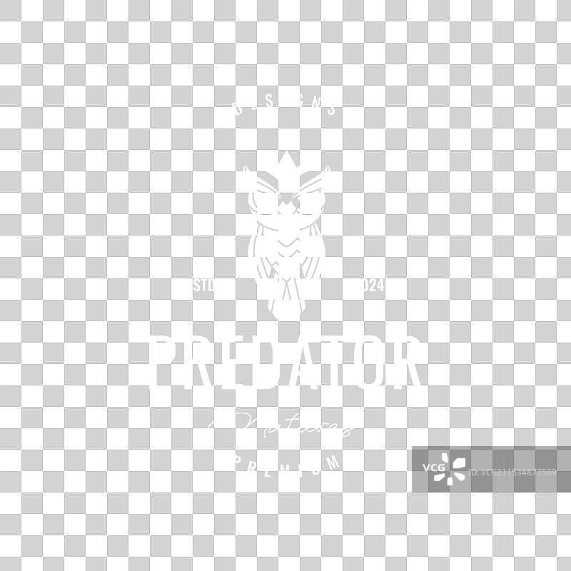 酷炫的猫头鹰自然捕食者野生动物嘻哈风格标志图片素材