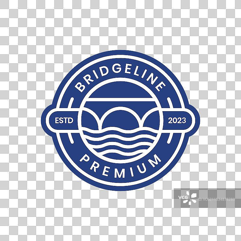 拱桥建设波浪线风格简单图片素材