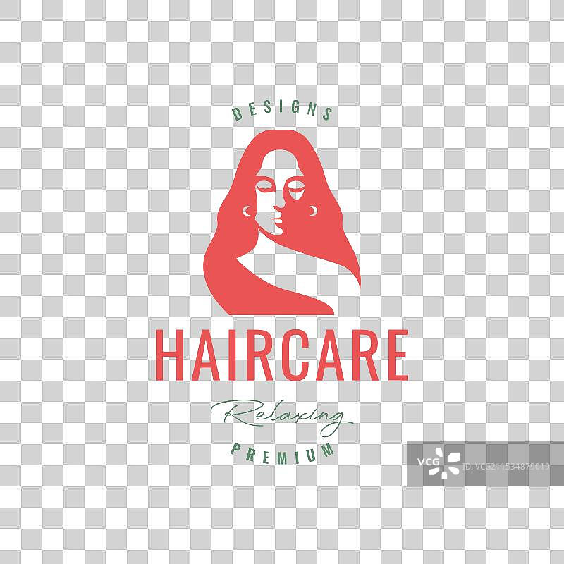 美丽的女性面孔，放松的长发造型图片素材