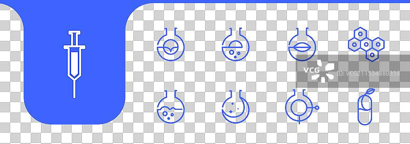 实验室工具套件图标线条设计图片素材