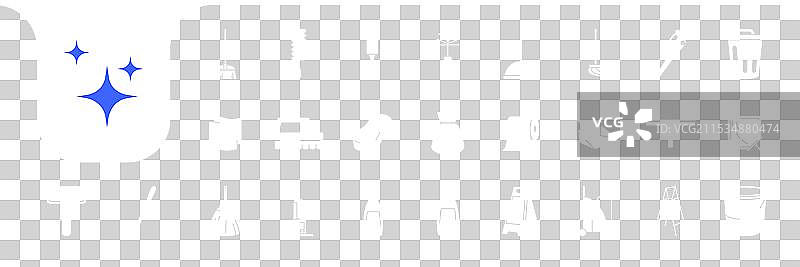 清洁服务设备图标集合图片素材