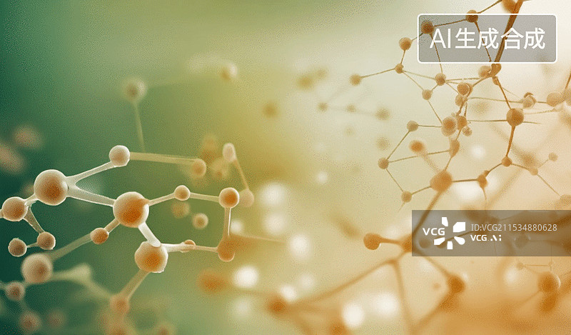 【AI数字艺术】分子结构图片素材