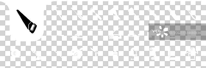 木匠图标集合设计图片素材