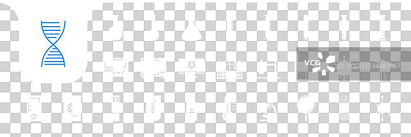 科学实验室扁平图标集合图片素材