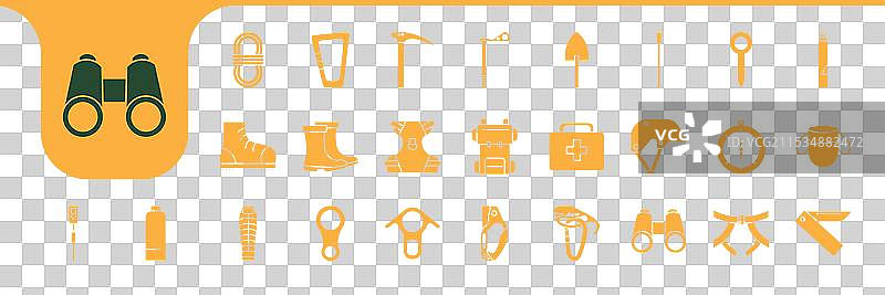攀岩者图标集设计图片素材