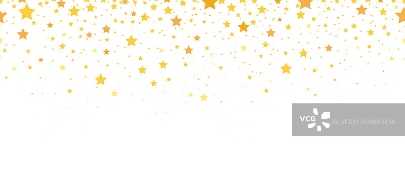 流星无缝边框，闪耀的金色图片素材
