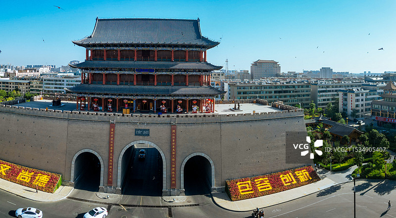 武威 南城门广场 文化广场 凉州区 鸠摩罗什寺图片素材