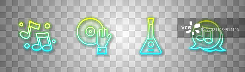 DJ正在播放音乐，音符线条设置。图片素材