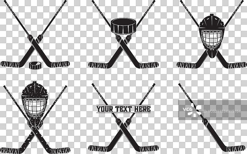 冰球守门员的冰球杆，冬季运动图片素材