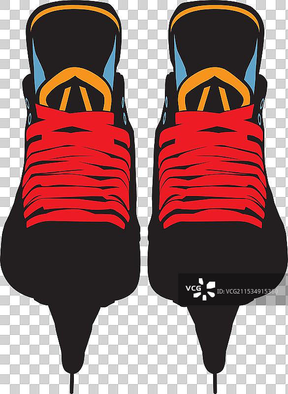 一双冰球滑冰鞋图片素材