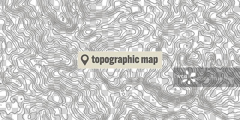 带等高线的地形图图片素材