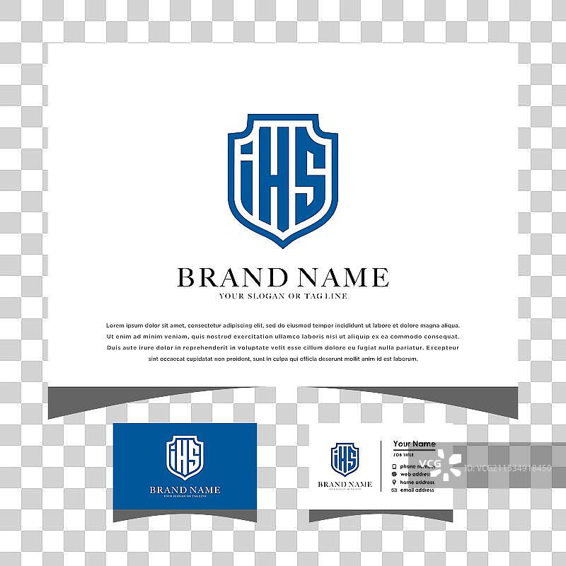 IHS字母标志的保护图案图片素材