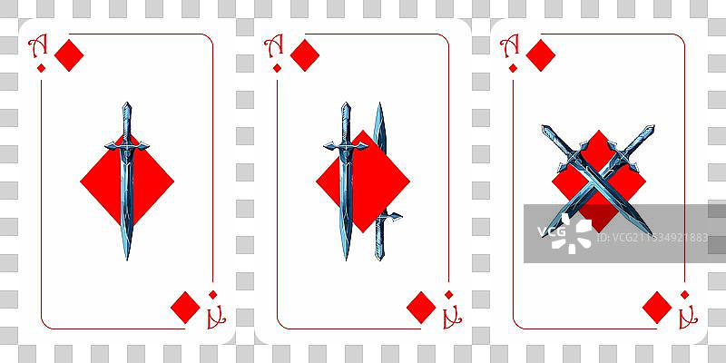 方块A的原创扑克牌设计图片素材