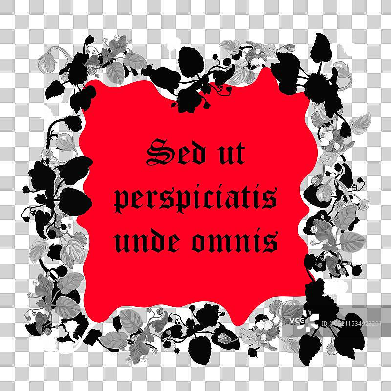 孤立的框架中盛开的深紫色花朵图片素材