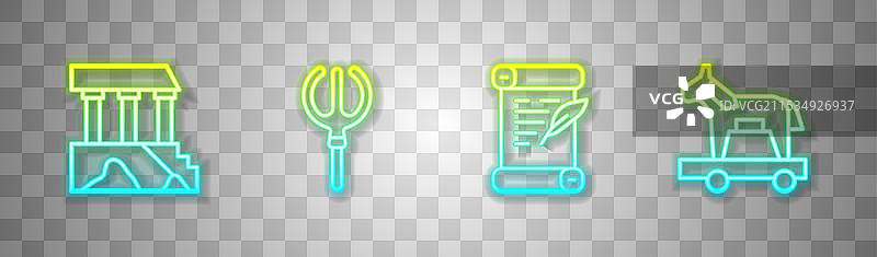 设定线条帕台农神庙海王星三叉戟法令图片素材