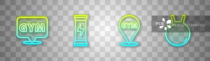 健身房运动营养的线路设置图片素材