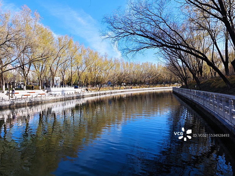 昆玉河美景如画图片素材