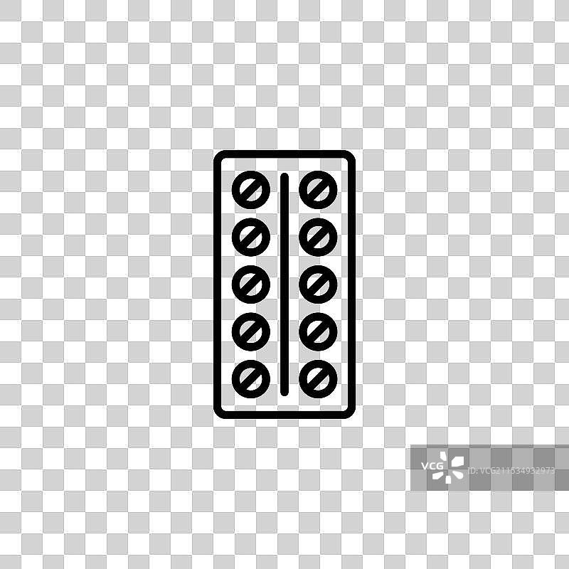 薄线黑色的药片泡罩包装线图片素材