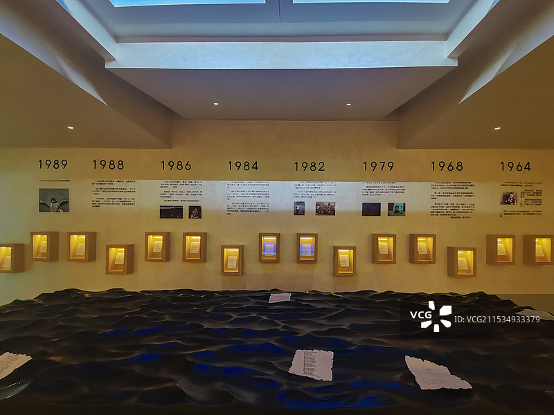 青海德令哈诗人海子纪念馆室内陈设图片素材