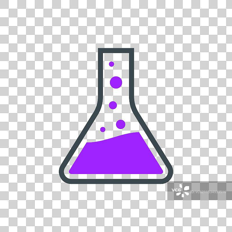 实验室烧杯图标与试管化学图片素材