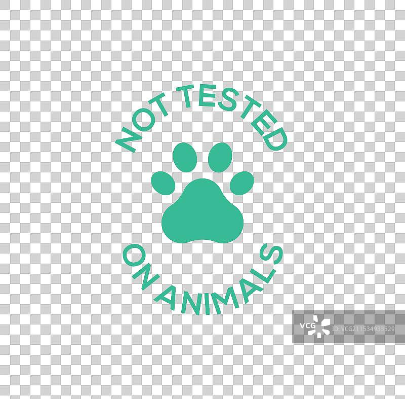 无 cruelty-free 产品标志绿色爪印logo图片素材