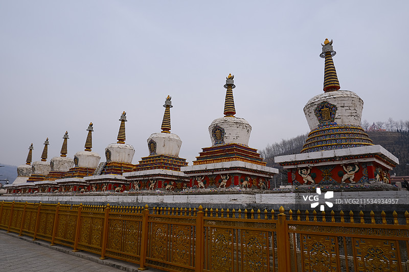 青海-西宁-塔尔寺八宝如意塔02图片素材